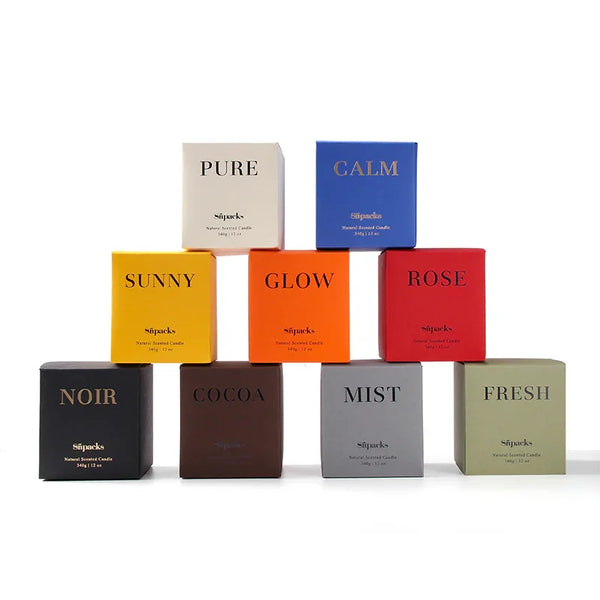 Custom Candle Box with Foil Stamping Logo | Wholesale Packaging – snpacks
