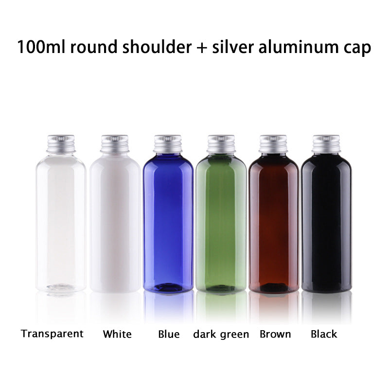 100ml round shoulder +silver aluminum cap