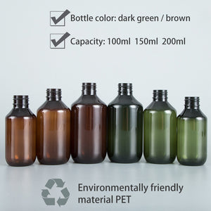 Custom Color Plastic Bottles with Screw-on Pump 100ml–500ml for Shampoo