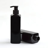 Wholesale 250ml Black PET Square Pump Bottle for Shampoo Lotion Body Wash