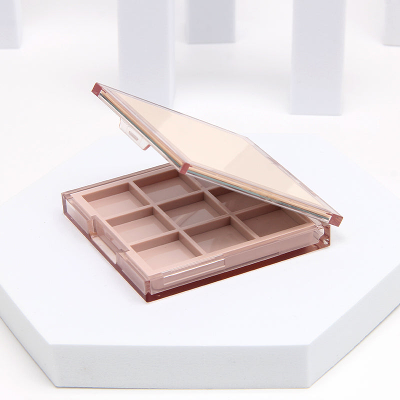 Square 9 Color Eyeshadow Container Empty Case with Logo Printing