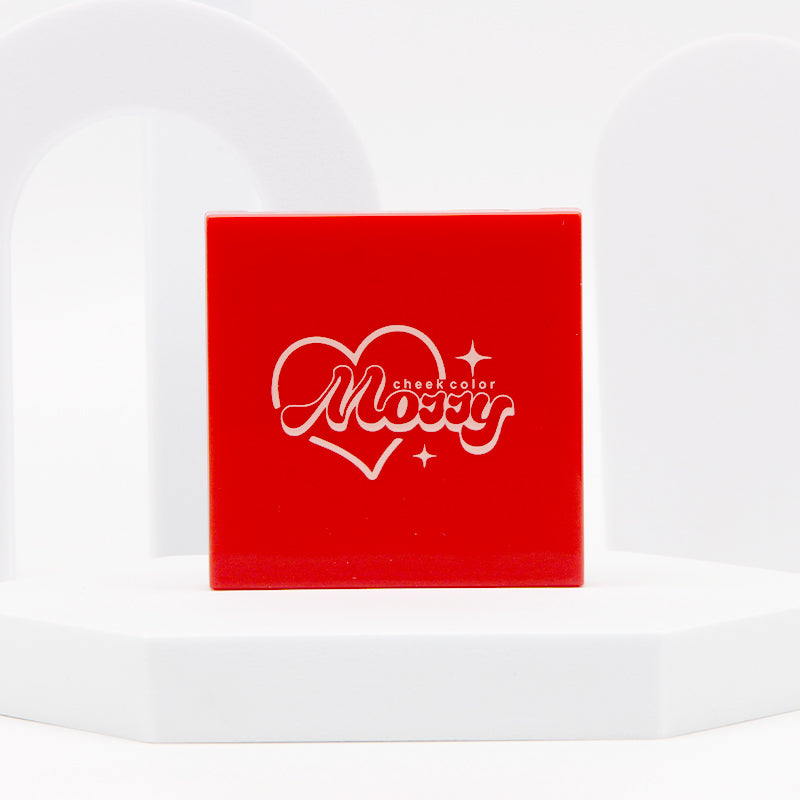 Red Square Compact Case for Single Eyeshadow with Custom Logo Design