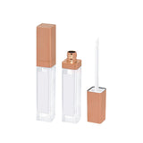 Square Lip Gloss Tube 6ml Rectangular Lip Glaze Bottle with LED Light and Mirror