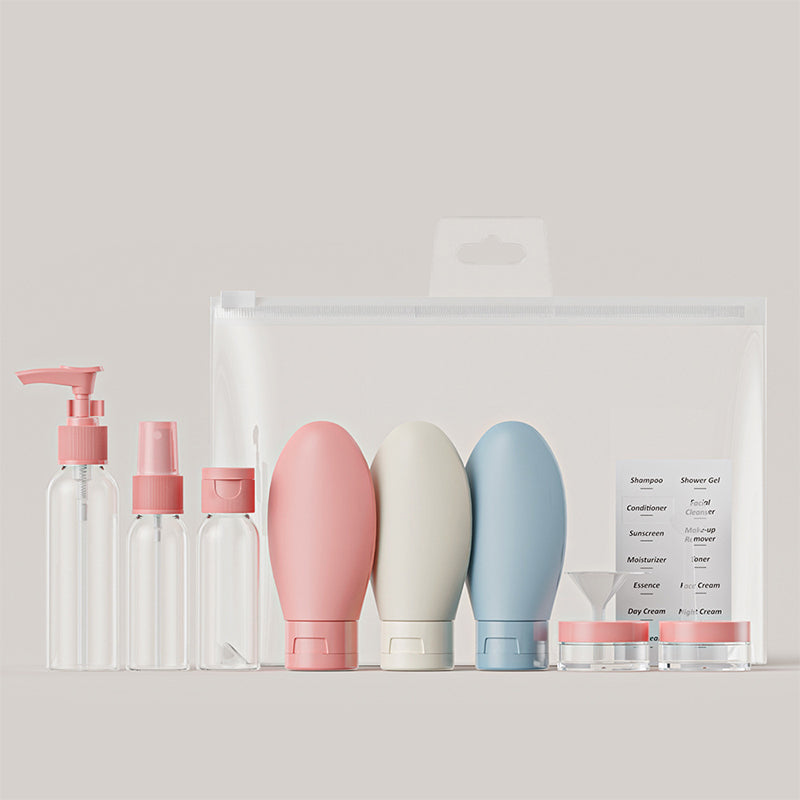 Refillable dispensers bottles travel kits