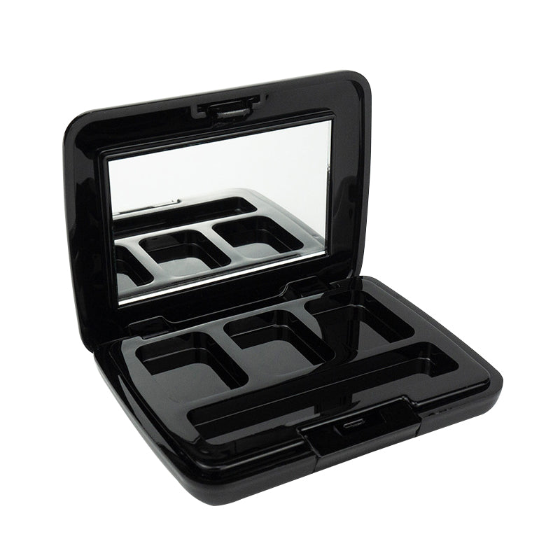 Custom 3-Color Eyeshadow Palette Case with Mirror – Empty Cosmetic Packaging