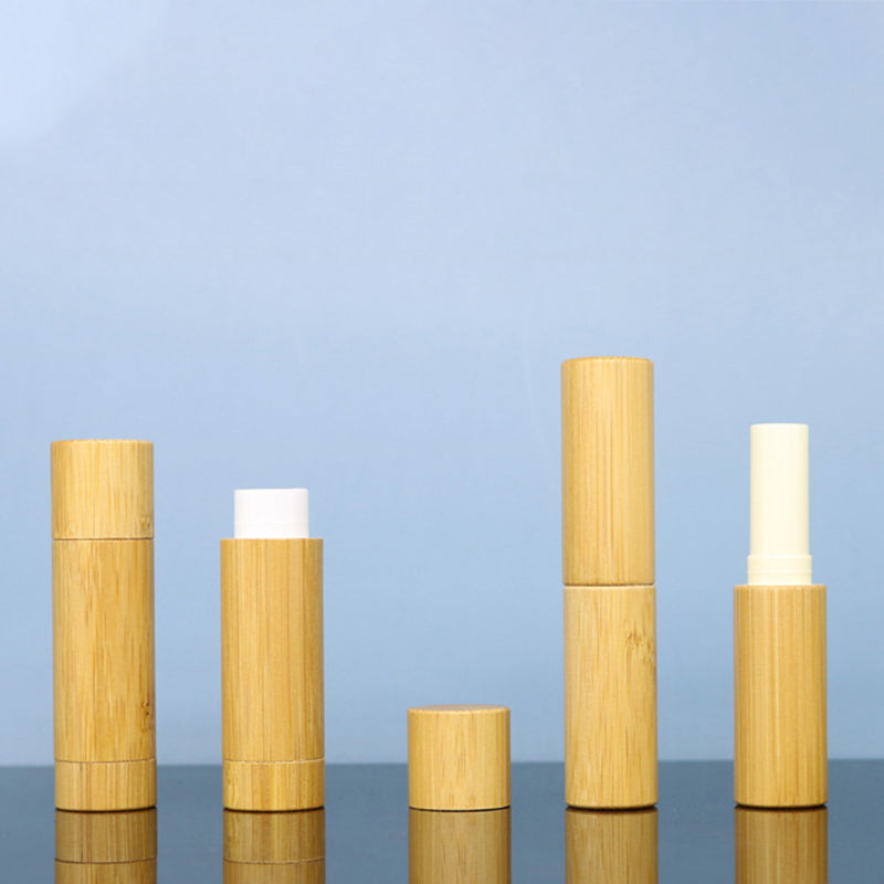 Eco Friendly Bamboo Lip Balm Tubes Custom Logo Packaging