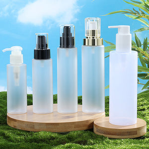 Custom Frosted Lotion Bottles 100ml to 250ml Skincare Packaging Wholesale