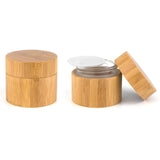 Bamboo Lid Glass Cream Jar Custom Cosmetic Container 5g to 100g