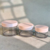 Transparent Cosmetic Jar with Screw Cap for Cream & Balm Packaging