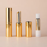 Custom Magnetic Gold Lipstick Tube with Refillable Aluminum Insert