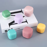 Macaron-Colored Square Cream Jar for Skincare Packaging