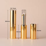 Custom Magnetic Gold Lipstick Tube with Refillable Aluminum Insert
