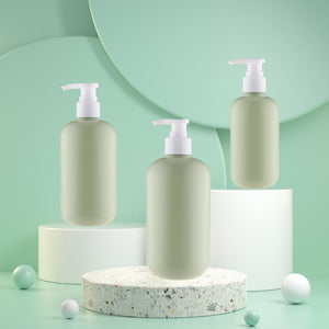 Wholesale Frosted Green PE Bottles & Jars for Skincare and Cosmetics