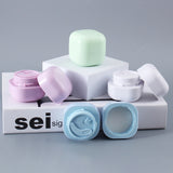 Macaron-Colored Square Cream Jar for Skincare Packaging
