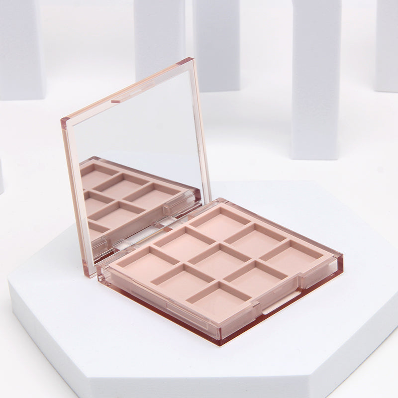 Square 9 Color Eyeshadow Container Empty Case with Logo Printing