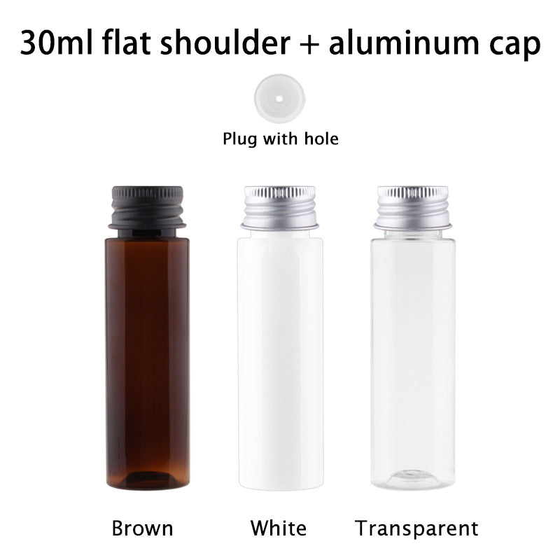 30ml flat shoulder + aluminum cap