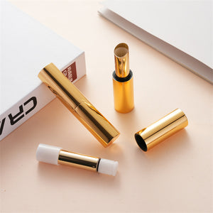 Custom Magnetic Gold Lipstick Tube with Refillable Aluminum Insert