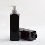 Wholesale 250ml Black PET Square Pump Bottle for Shampoo Lotion Body Wash