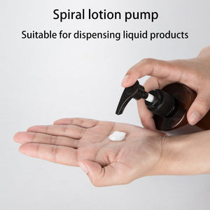 250ml 350ml Plastic Pump Bottles | Flat Shoulder Screw Pump & Round Pump Dispenser