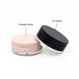 8g Flip-Top Loose Powder Compact with Mirror and Puff