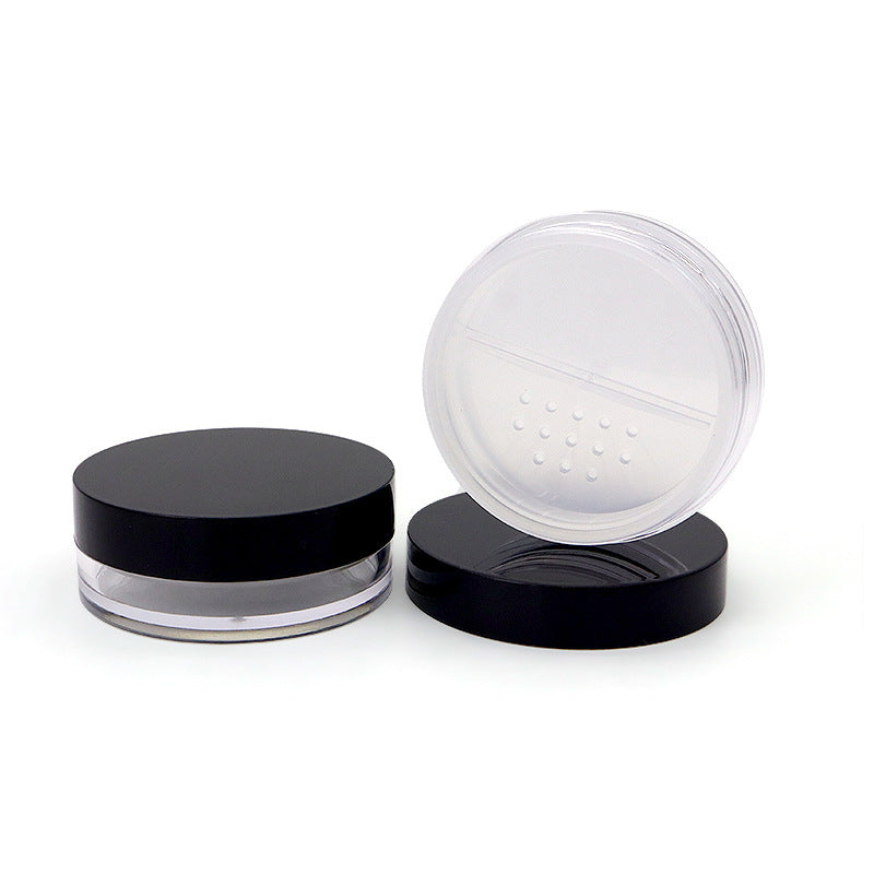 10g Plastic Loose Powder Jar with Rotating Sifter & Screw Cap | Wholesale Cosmetic Packaging OEM/ODM