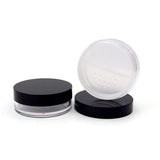 10g Plastic Loose Powder Jar with Rotating Sifter & Screw Cap | Wholesale Cosmetic Packaging OEM/ODM