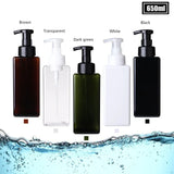 Custom Square PETG Foaming Pump Bottles – Refillable Dispenser for Skincare, Shampoo & Body Wash
