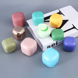 Macaron-Colored Square Cream Jar for Skincare Packaging