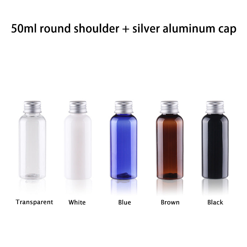 50ml round shoulder + silver aluminum cap