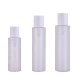 100ml 150ml 200ml Frosted PET Toner Bottles with Inner Plug | Black & White Screw Caps