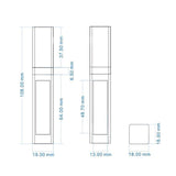Square Lip Gloss Tube 6ml Rectangular Lip Glaze Bottle with LED Light and Mirror