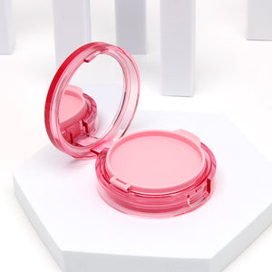 Pink Cushion Compact Case with Mirror for Custom Makeup Packaging