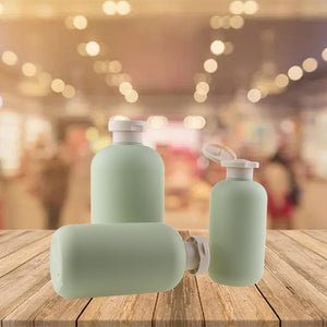 Wholesale Frosted Green PE Bottles & Jars for Skincare and Cosmetics