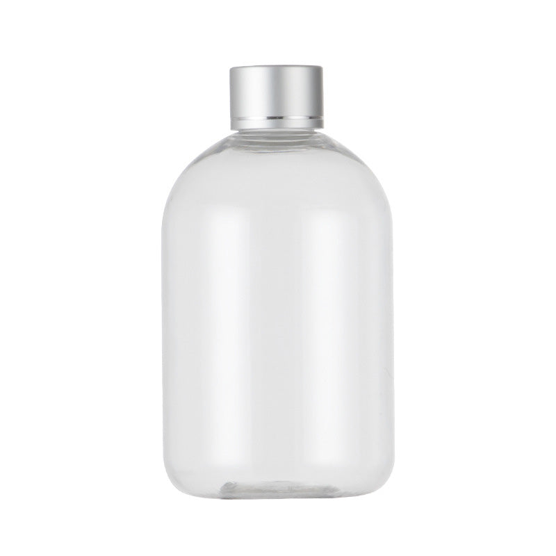 300ml PET Round Shoulder Bottle with Electroplated Aluminum Cap & Stopper – Wholesale Cosmetic Packaging