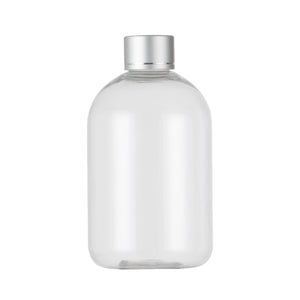300ml PET Round Shoulder Bottle with Electroplated Aluminum Cap & Stopper – Wholesale Cosmetic Packaging