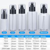 Custom PET Plastic Toner Spray Bottles 50ml to 200ml with Custom Stickers