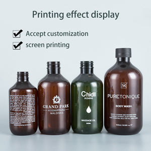 Wholesale Boston Round Plastic Bottle 300ml 400ml 500ml Factory Supply