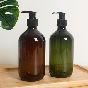 Custom Color Plastic Bottles with Screw-on Pump 100ml–500ml for Shampoo