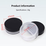 10g Plastic Loose Powder Jar with Rotating Sifter & Screw Cap | Wholesale Cosmetic Packaging OEM/ODM