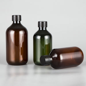 Wholesale Boston Round Plastic Bottle 300ml 400ml 500ml Factory Supply