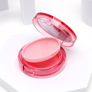Pink Cushion Compact Case with Mirror for Custom Makeup Packaging