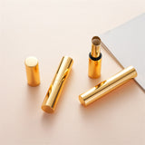 Custom Magnetic Gold Lipstick Tube with Refillable Aluminum Insert