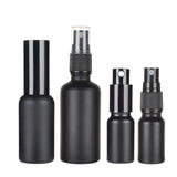 Matte Black Glass Refillable Bottles – Spray & Lotion Pump (5ml–100ml)
