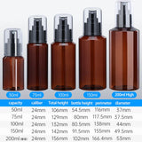 Custom PET Plastic Toner Spray Bottles 50ml to 200ml with Custom Stickers