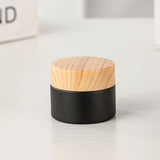 Frosted Black Glass Cream Jar with Custom Lids 5–60g