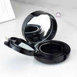 Custom Black Cushion Foundation Compact Case with Mirror