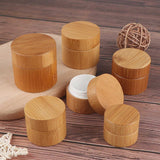 Bamboo Lid Glass Cream Jar Custom Cosmetic Container 5g to 100g