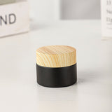 Frosted Black Glass Cream Jar with Custom Lids 5–60g