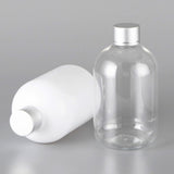 300ml PET Round Shoulder Bottle with Electroplated Aluminum Cap & Stopper – Wholesale Cosmetic Packaging