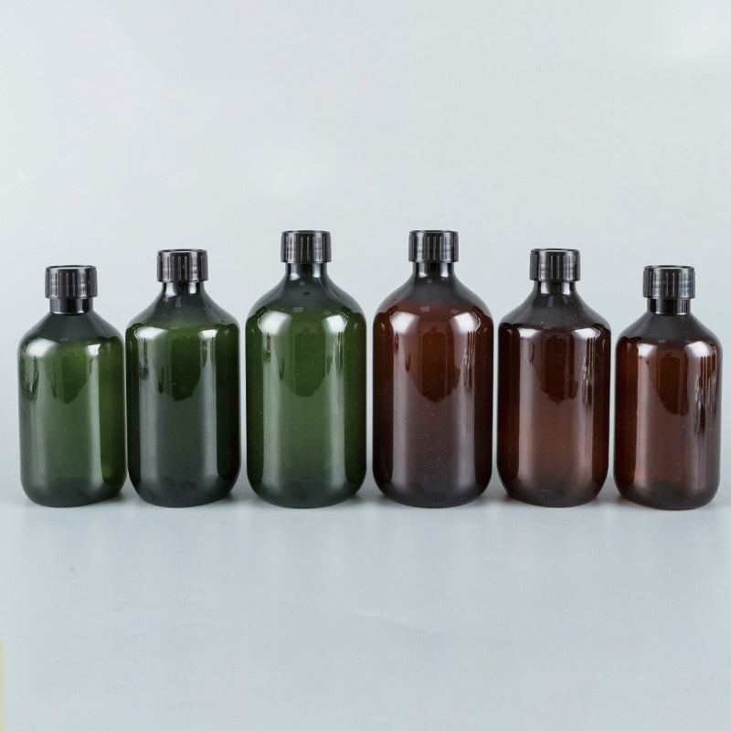 Wholesale Boston Round Plastic Bottle 300ml 400ml 500ml Factory Supply